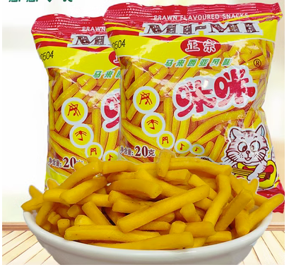 马来西亚风味mimi咪咪虾条味蟹味薯条香脆膨化食品小吃零食散装